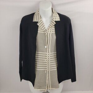 Alfani PP Black Cardigan Womens Petite Slits Autumn Fall Spring NWT 2P